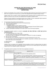 TFL form - Nanyang Technological University