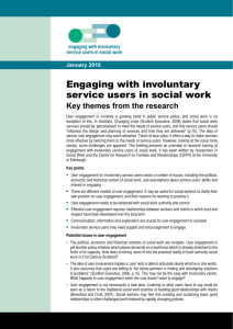 Engaging with involuntary service users in social work