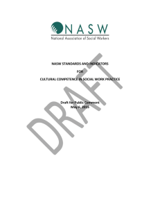 NASW STANDARDS AND INDICATORS FOR CULTURAL
