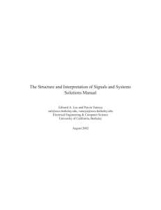 The Structure and Interpretation of Signals and Systems Solutions