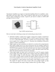 Uncle Sparky's Guide to Operational Amplifier Circuit Spring 2014