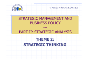 STRATEGIC MANAGEMENT AND BUSINESS POLICY --