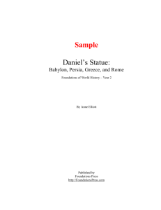 Daniel's Statue: Babylon, Persia, Greece, and Rome (Foundations of