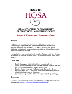 Epidemiology Competitive Event