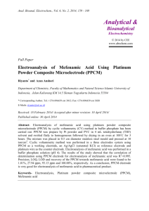 Electroanalysis of Mefenamic Acid Using Platinum Powder