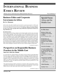 Africa and the Middle East - International Business Ethics Institute