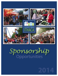 Downtown Ithaca Events Sponsorship Opportunities 2014