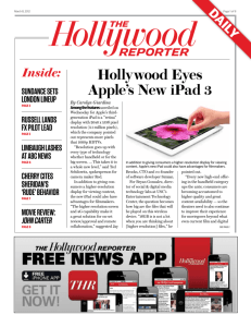 Hollywood Eyes Apple's New iPad 3