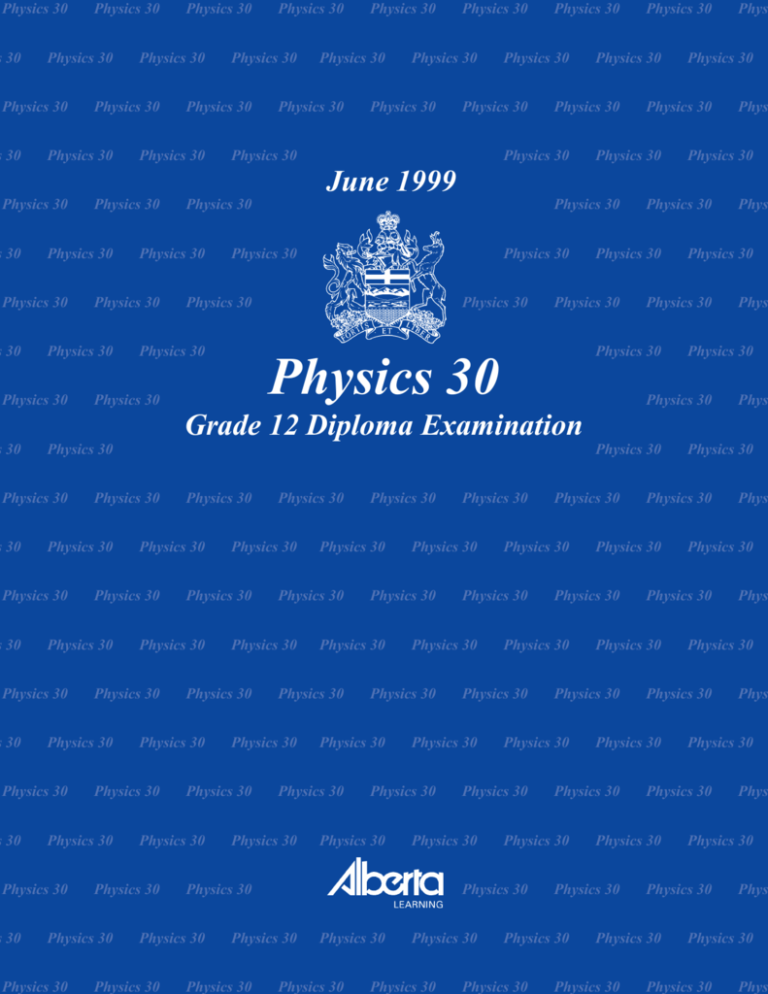 physics-30-june-1999-grade-12-diploma-exam