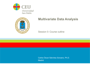 Multivariate Data Analysis – CSIC