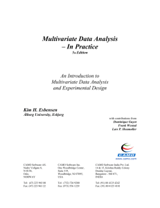 Multivariate Data Analysis – In Practice