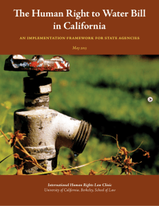 The Human Right to Water Bill in California