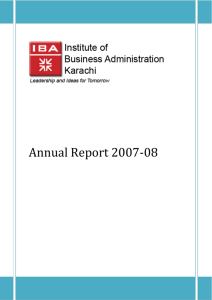 Annual Report 2007‐08 - Institute of Business Administration