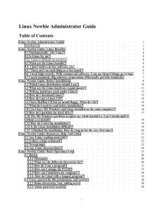 Linux newbie administrator guide