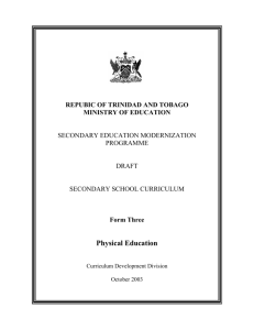 Physical Education - Ministry of Education
