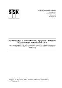 Quality Control of Nuclear Medicine Equipment – Definition of Action