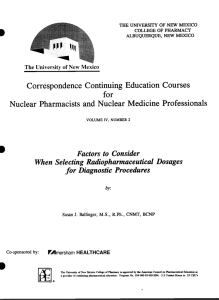 Correspondence Continuing Education Courses for Nuclear