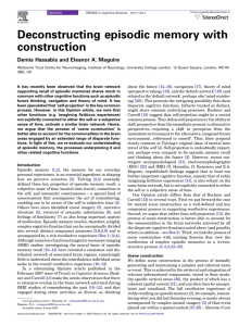 Deconstructing episodic memory with construction