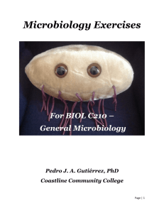 Microbiology Exercises - Morton Publishing Company