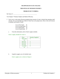 Principles of Microeconomics Problem Set 6 Model Answers