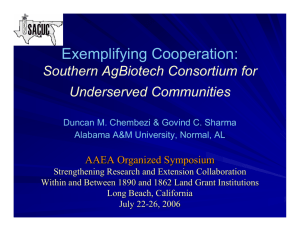 Southern Agbiotech Consortium for Underserved Communities