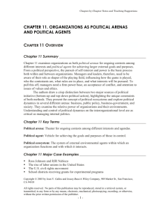 chapter 11. organizations as political arenas and