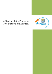 A Study of Dairy Project in Two Districts of Rajasthan