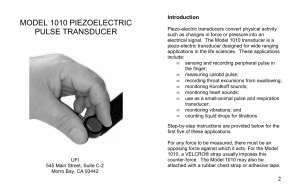 model 1010 piezoelectric pulse transducer