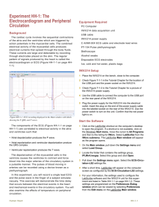 Experiment HH-1: The Electrocardiogram and Peripheral