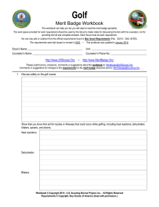 Golf Merit Badge - US Scouting Service Project