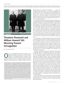 Theodore Roosevelt and William Howard Taft: Marching Toward