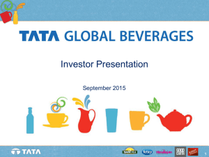 Investor Presentation - Tata Global Beverages
