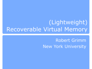 (Lightweight) Recoverable Virtual Memory