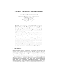 User-level Management of Kernel Memory