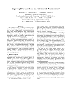 Lightweight Transactions on Networks of Workstations