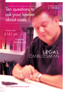 Ten questions to ask your lawyer about costs