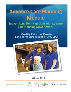 Advance Care Planning Module - Quality Palliative Care in Long