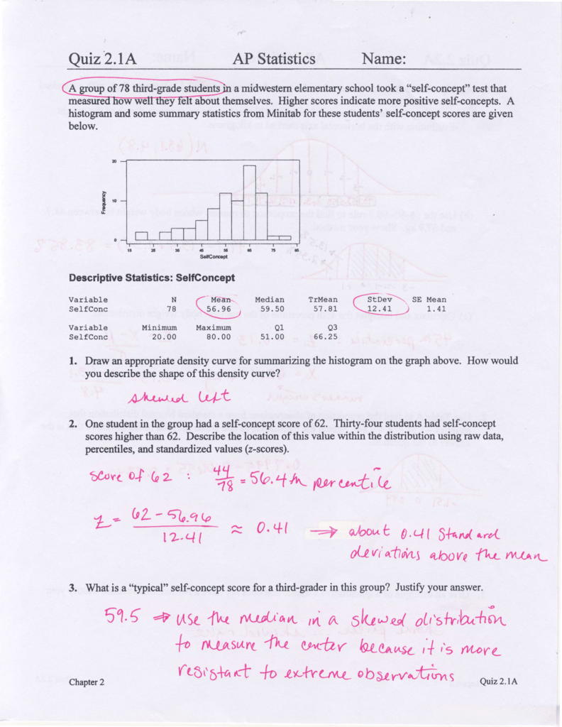 Ap Statistics 7 1 Quiz Answer Key Designloftgh