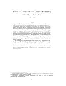 Methods for Convex and General Quadratic Programming∗