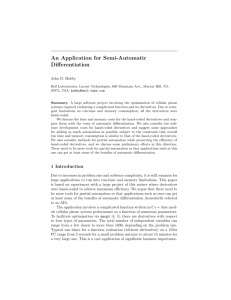 An Application for Semi-Automatic Differentiation - ECT