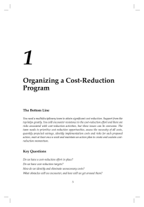 Organizing a Cost-Reduction Program