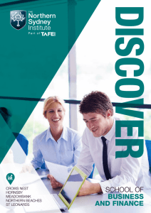 School of Business and Finance Career Guide 2016