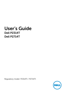 Dell P2314T User's Guide