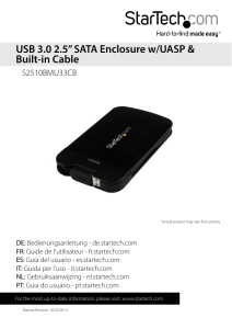 USB 3.0 2.5” SATA Enclosure w/UASP & Built-in Cable