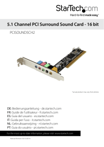 5.1 Channel PCI Surround Sound Card - 16 bit