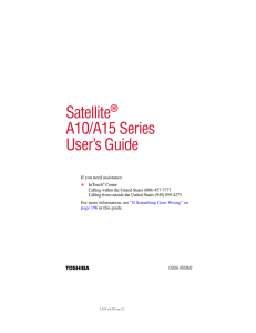 Satellite A10/A15 Series User's Guide