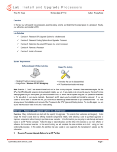 Lab: Install and Upgrade Processors