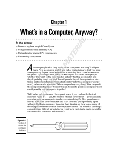 Chapter 1 What's in a Computer, Anyway?