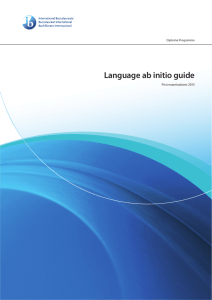 Language ab initio guide