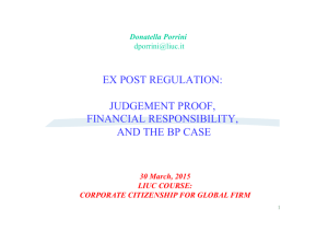 ex post regulation: judgement proof, financial